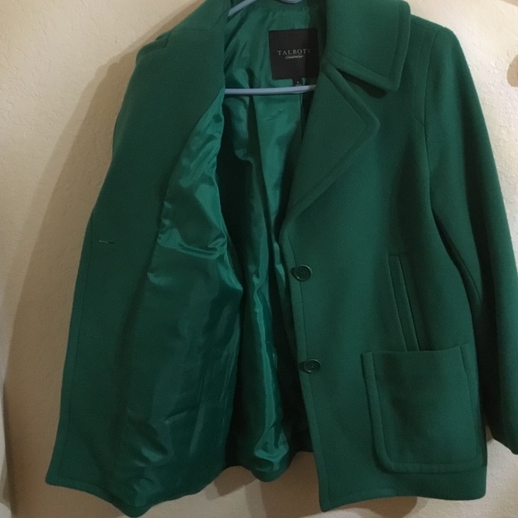 Green Wool Talbots Coat - Picture 7 of 8